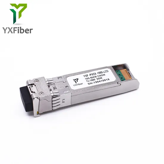 DWDM 10g SFP+ 1528nm ~ 1564nm 80km Ddm LC Duplex Optical Transceiver Module China Factory 