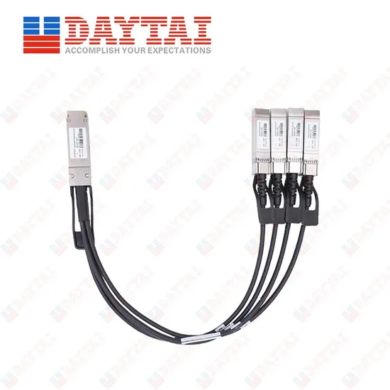 Manufacture 40g Qsfp+ to 4X10g SFP+ Passive Direct Attach Copper Breakout Dac Cable 