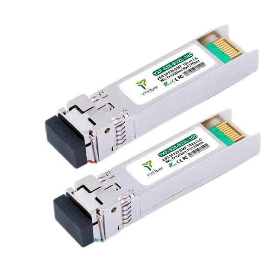 SFP28 25g Bidi 10km 1270/1330nm Simplex LC Single Mode SFP Transceiver Module 